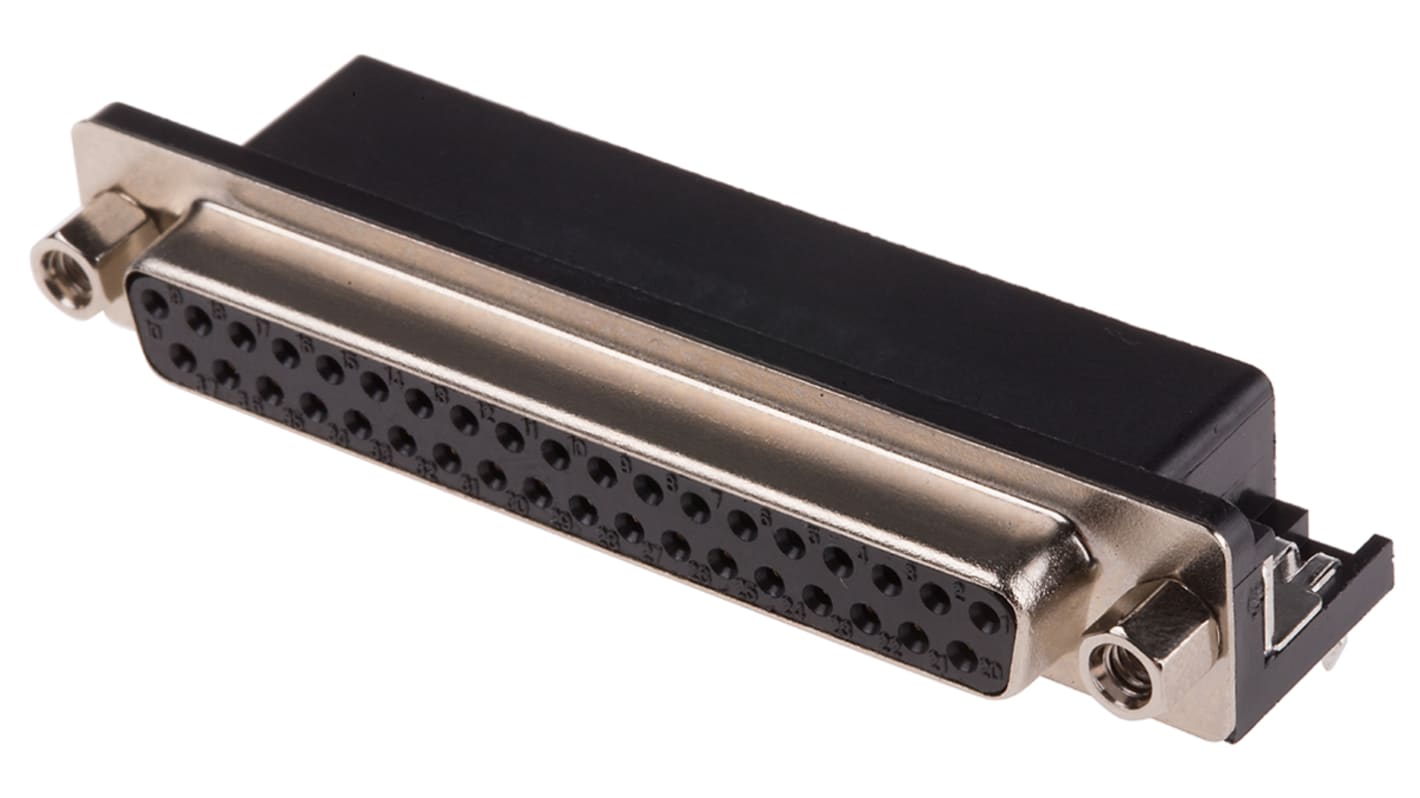 Conector D-sub RS PRO, paso 2.77mm, Ángulo de 90° D-Sub estándar, Montaje en orificio pasante, Hembra, Terminación
