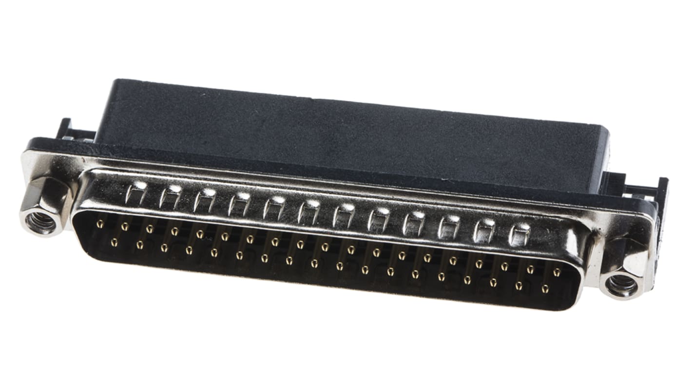 RS PRO D-sub csatlakozó, 2.77mm távolság, Férfi, Derékszögű, Átmenő furat, DIP, forrasztható, 250 V, 3A