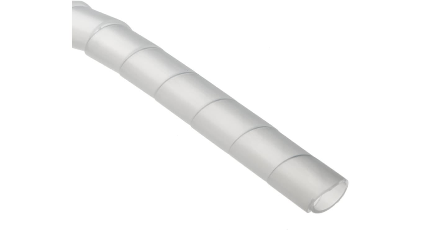 Gaine de câble spiralée RS PRO, Ø 12mm → 15mm, Ø int 12mm en Polyéthylène