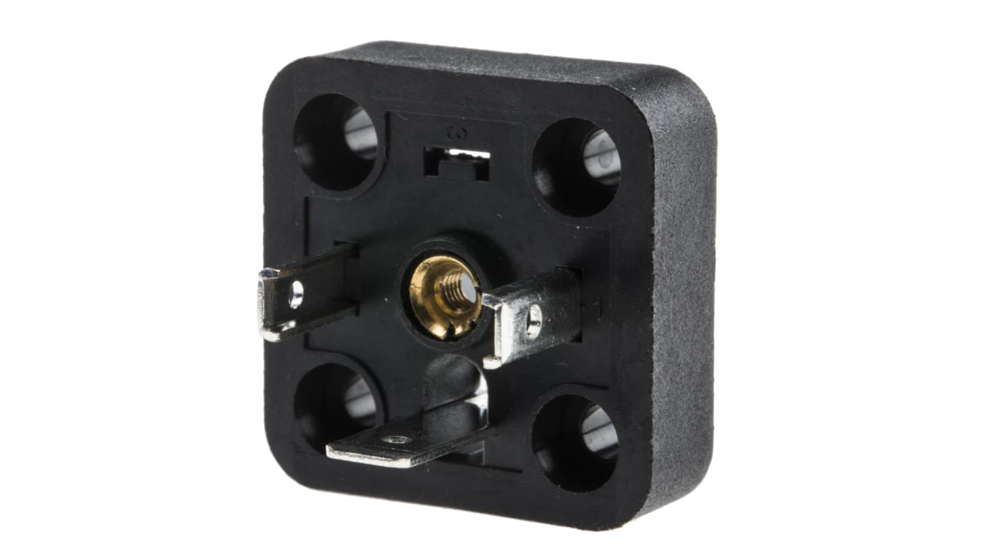 Conector de válvula DIN 43650 RS PRO, macho, 2P+E, 250 V ac, 10A, Montaje en orificio pasante