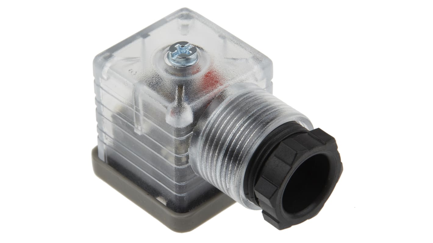 Connettore per valvole a solenoide RS PRO DIN 43650 A, Femmina, 2P+E, 24 V c.c.