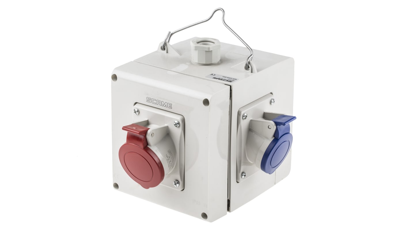 Adattatore connettore di alimentazione industriale Scame, 2P+E, 16A