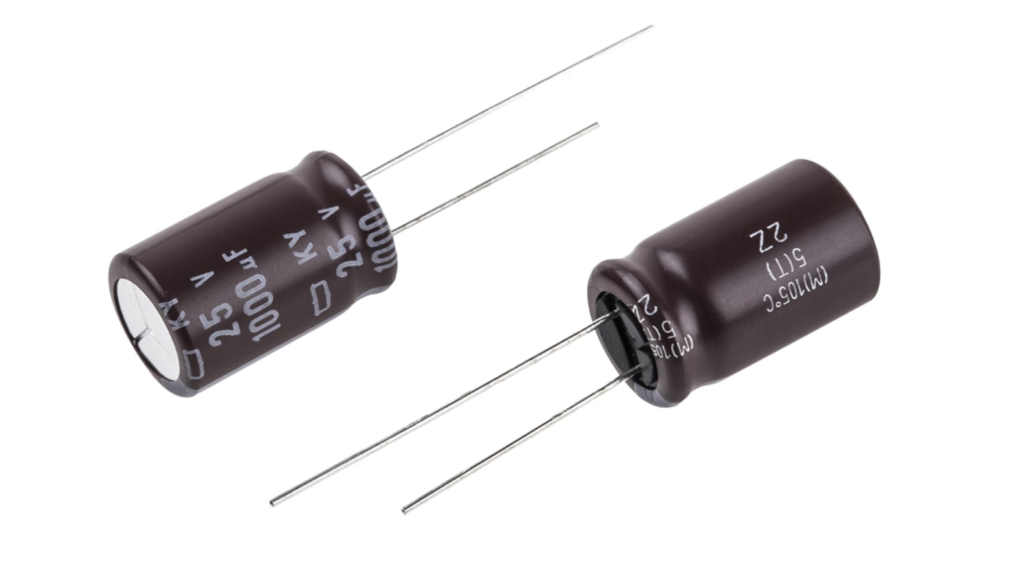 CHEMI-CON 1000μF Aluminium Electrolytic Capacitor 25V dc, Radial, Through Hole - EKY-250ELL102MK20S