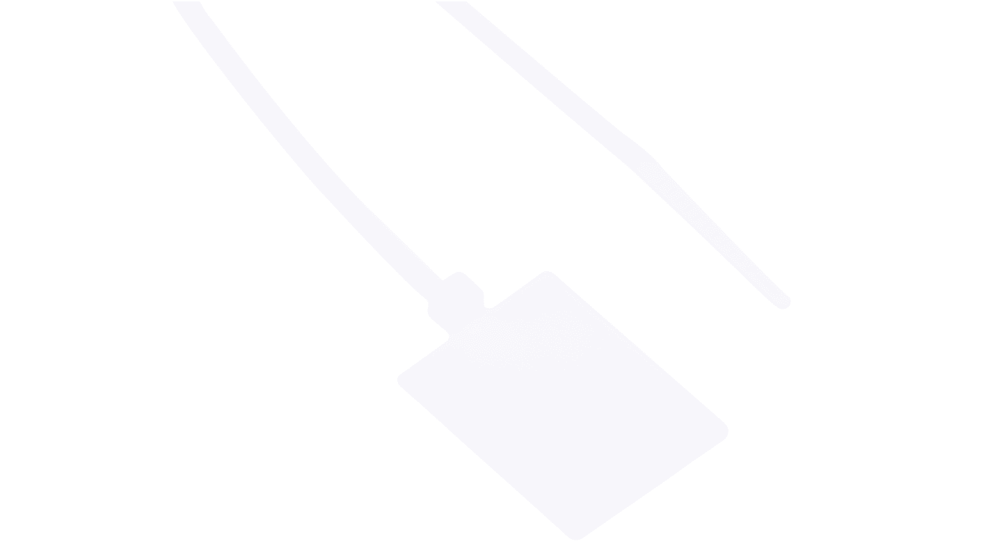 RS PRO Kabel-Markierer für Kabel, Kabelbinder, Beschriftung: Blank, Natur, 130mm x 2,5 mm, 100 Stück