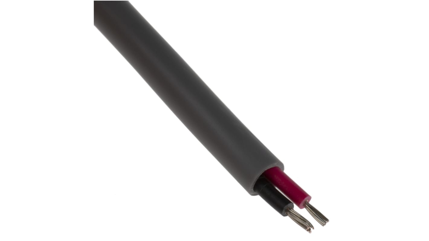 RS PRO Data Cable, 1 Pairs, 2 Cores, 0.51 mm², Unscreened, 20 AWG, 100m, None Shield