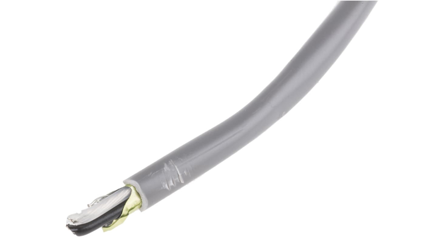 RS PRO Data Cable, 1 Pairs, 2 Cores, 0.76 mm², Screened, 22 AWG, 100m, Aluminium Foil-PET Tape Shield