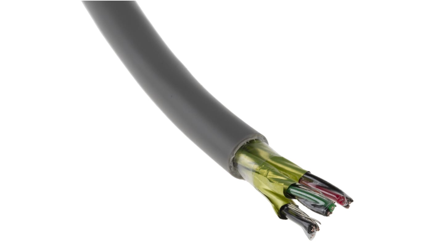 RS PRO Data Cable, 3 Pairs, 6 Cores, 0.33 mm², Screened, 22 AWG, 50m, Aluminium Foil-PET Tape Shield