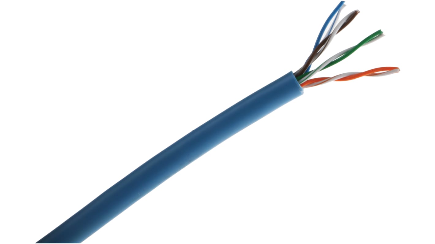 RS PRO, 50m Cat5, Blue, U/UTPUnshielded, Unterminated PVC Sheath