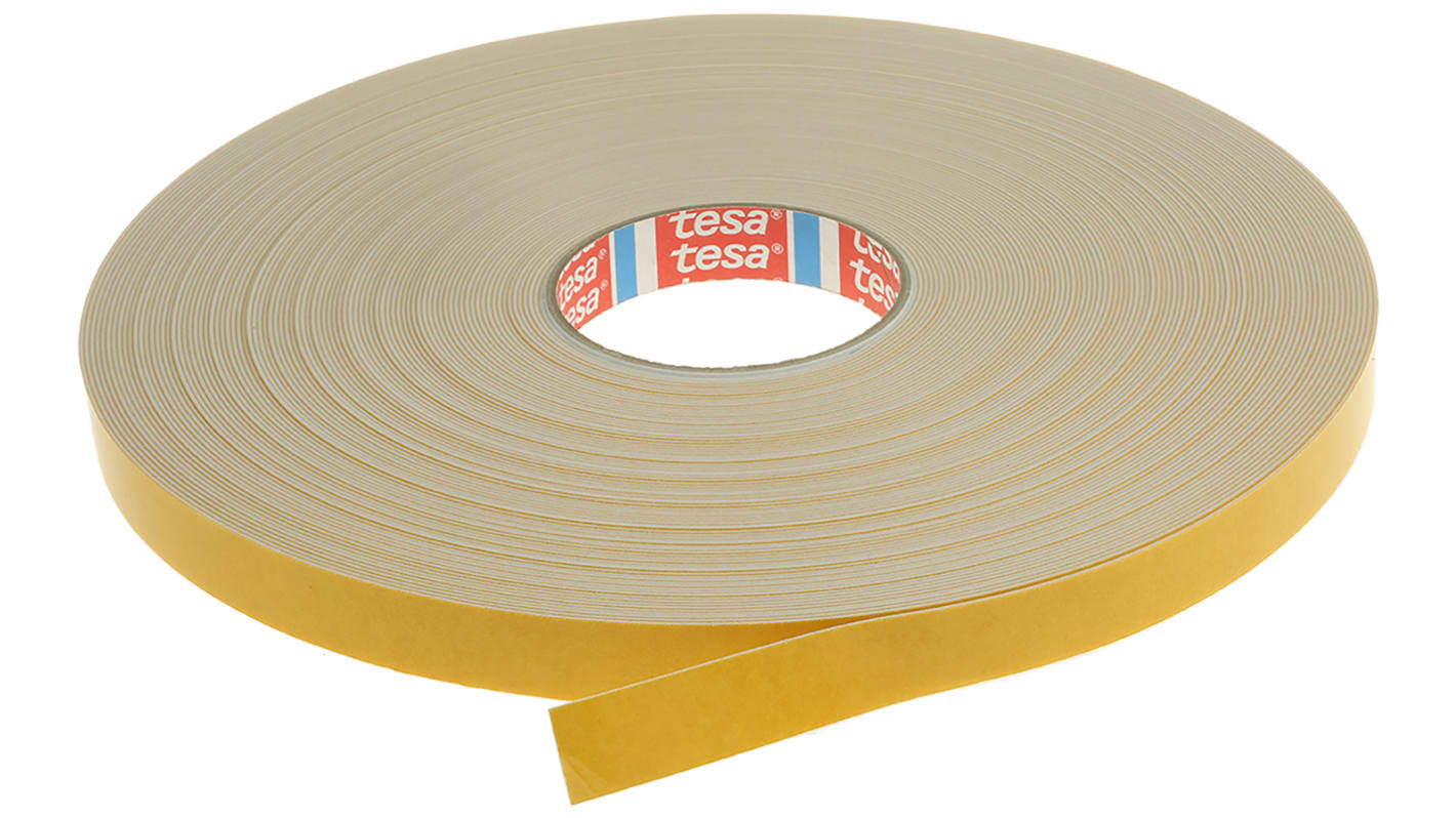 Tesa 4952 White Adhesive Foam Tape, 19mm x 50m, 1.15mm Thick