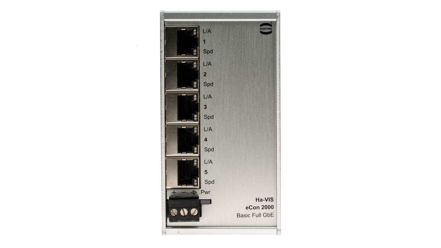 Switch Ethernet HARTING, 5 RJ45