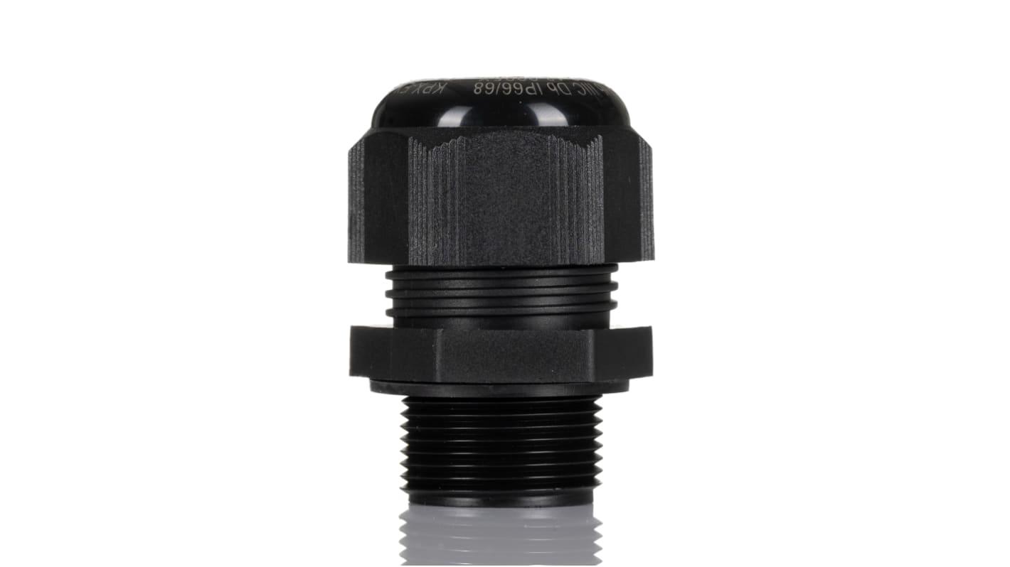 Kopex-EX CGM Series Black Nylon Cable Gland, M32 Thread, 15mm min., 21mm max., IP66, IP68