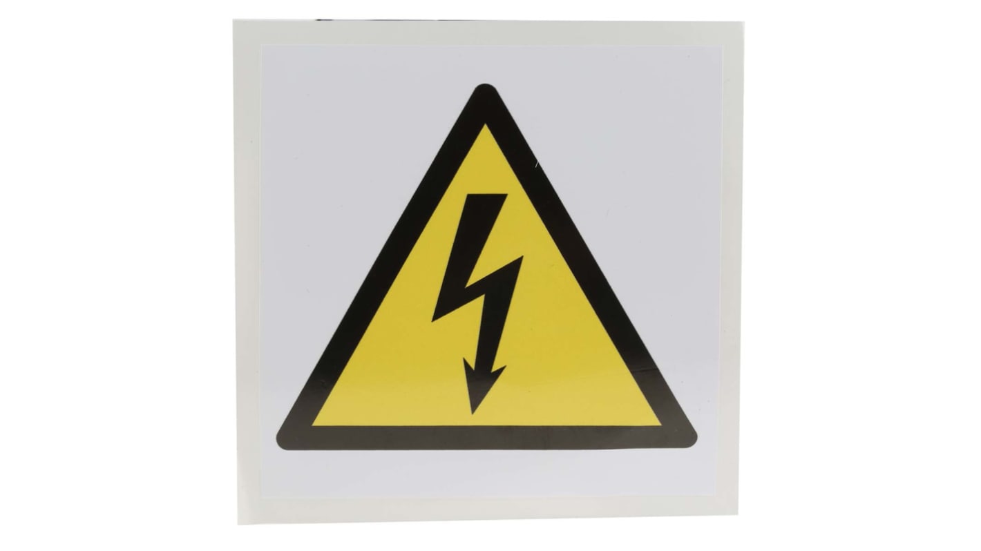 RS PRO Self-Adhesive Electrical Hazard & Warning Label