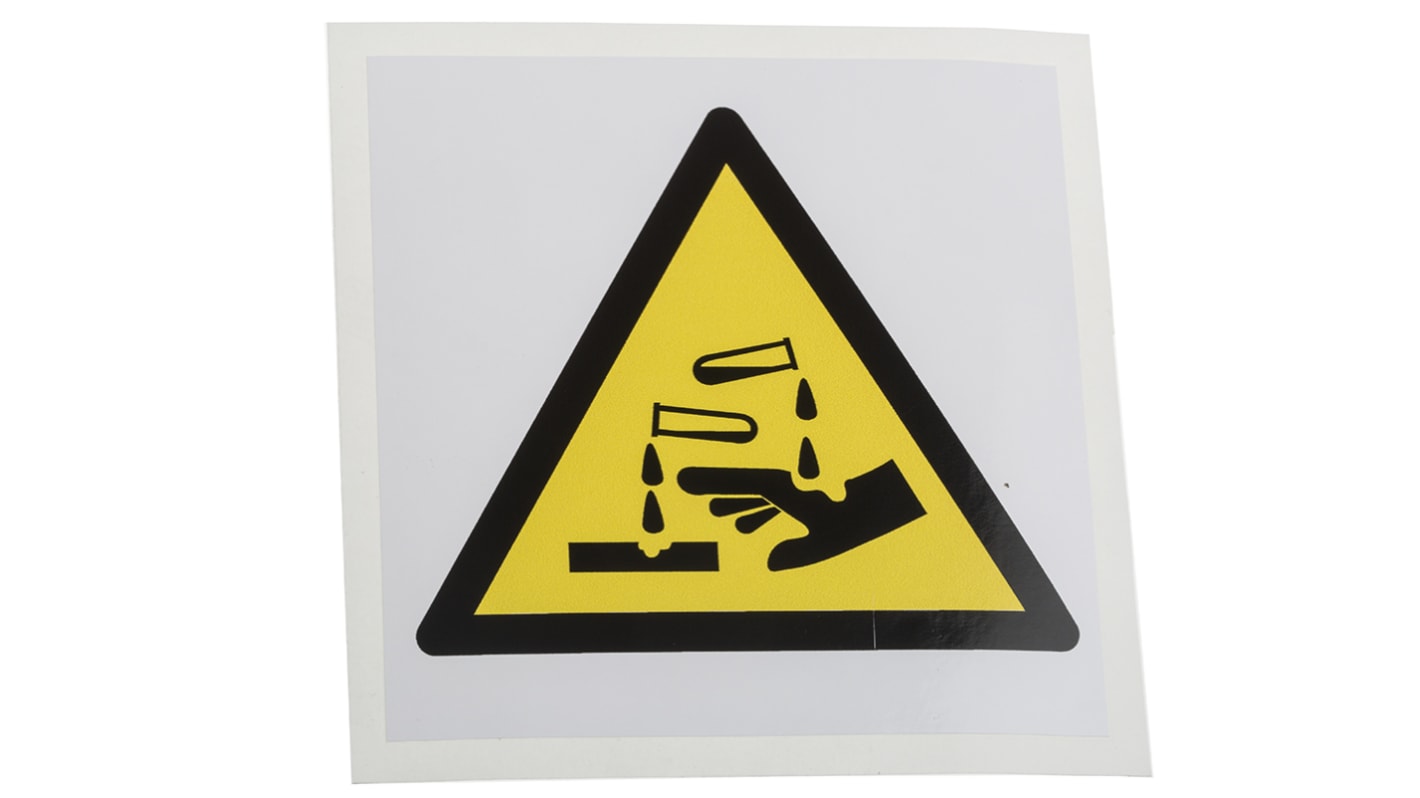 RS PRO Self-Adhesive Hazardous Substances Hazard Warning Sign