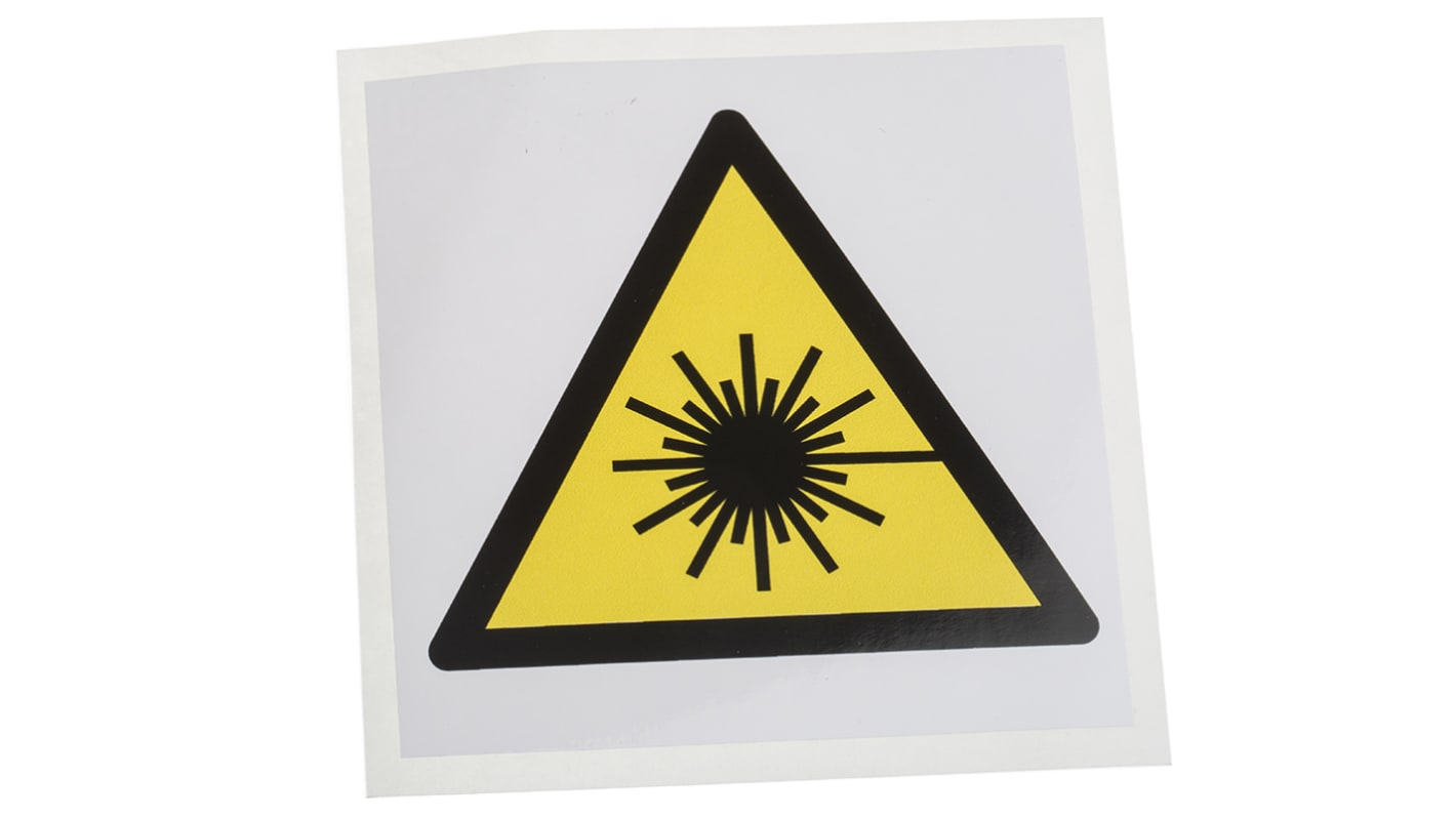 RS PRO Self-Adhesive Machinery Hazard Hazard Warning Sign