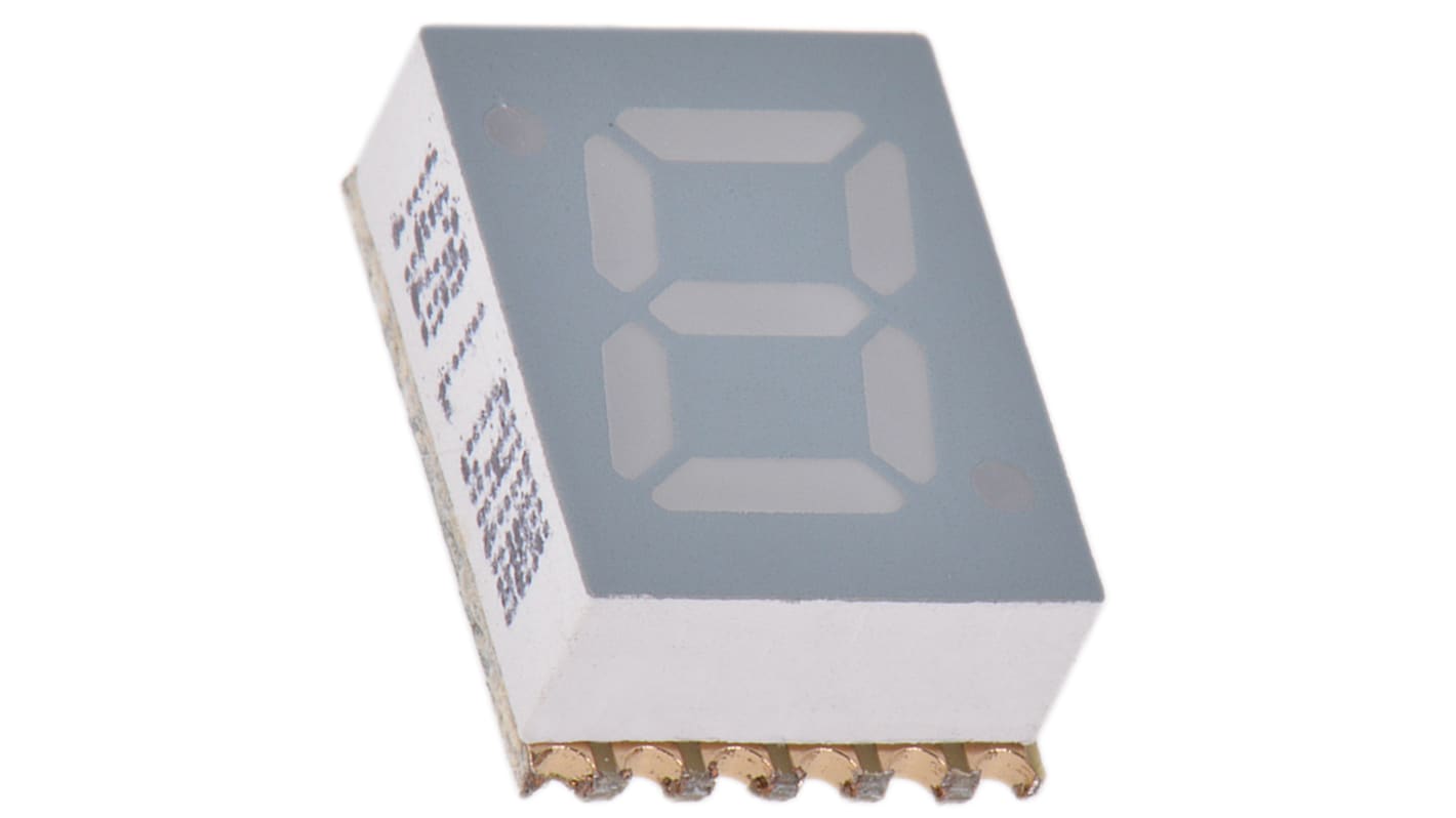 HDSM-281B Broadcom 7-Segment LED Display, CA Blue 6 mcd RH DP 7mm