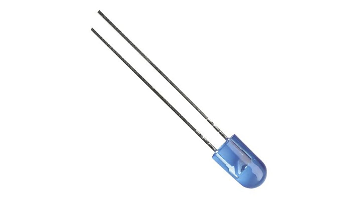 Broadcom3.2 V Blue LED 5mm Through Hole, HLMP-AB65-TW0DD