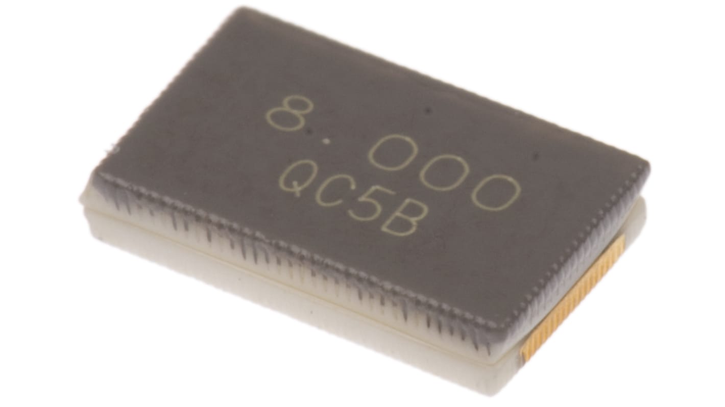 QANTEK 8MHz Quarz, Oberflächenmontage, ±20ppm, 18pF, B. 3.2mm, H. 1.1mm, L. 5mm, SMD, 2-Pin