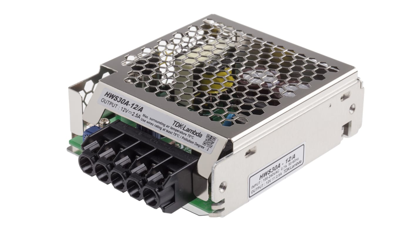 HWS30A-12/A | TDKラムダ スイッチング電源 12V dc 2.5A 30W | RS