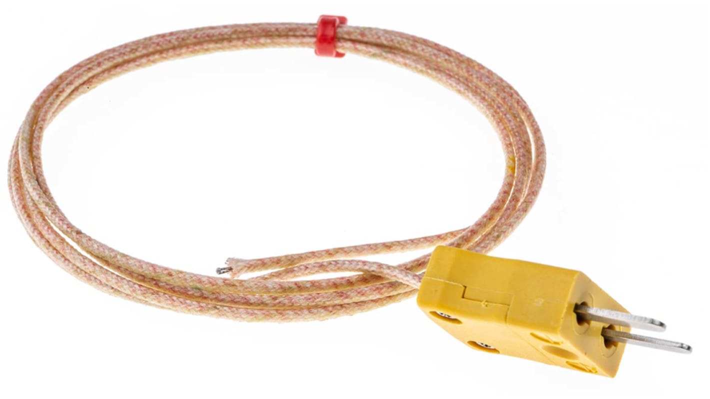 RS PRO Type K Exposed Junction Thermocouple 1m Length, 1/0.3mm Diameter → +350°C