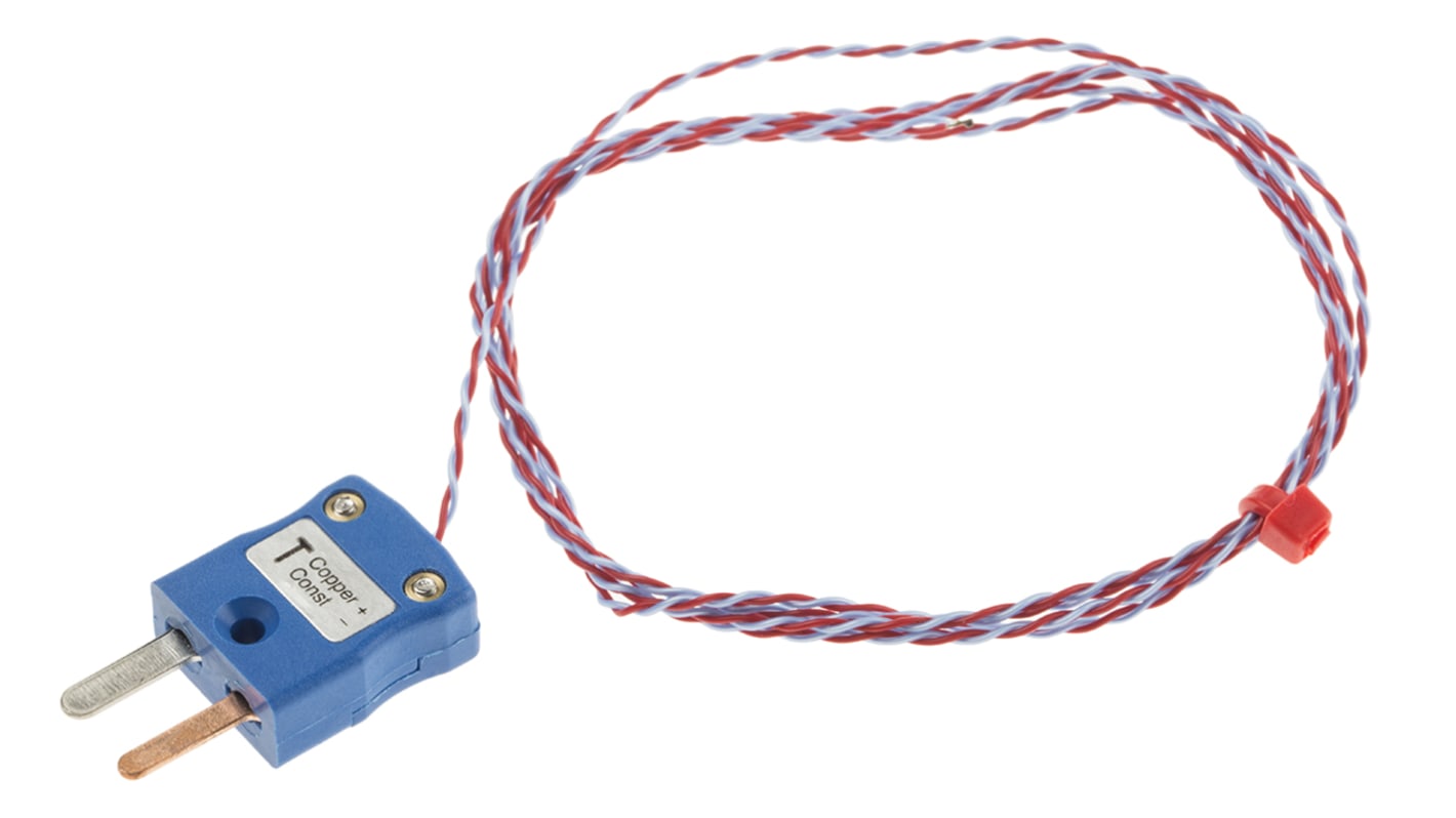 RS PRO Type T Exposed Junction Thermocouple 1m Length, 1/0.3mm Diameter → +250°C