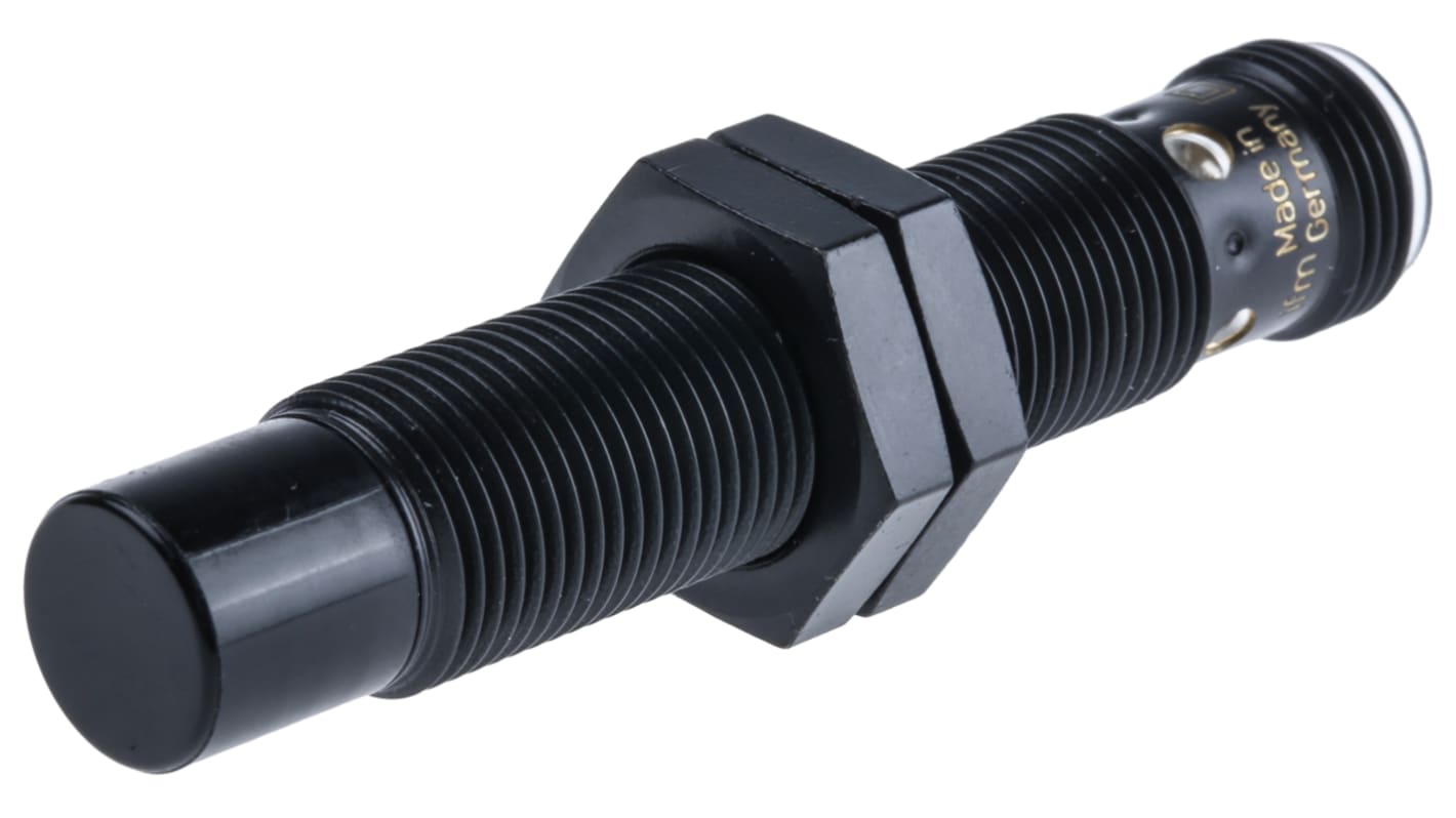 ifm electronic Inductive Barrel Proximity Sensor, M12, 8 mm Detection, PNP NO, 10 → 30 V dc