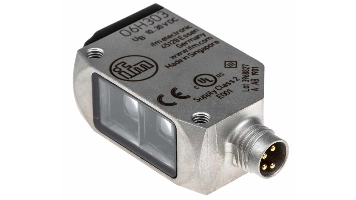 Rs-Online Sensore fotoelettrico Rettangolare ifm electronic a diffusione rilevamento 2 mm → 200 mm uscita PNP