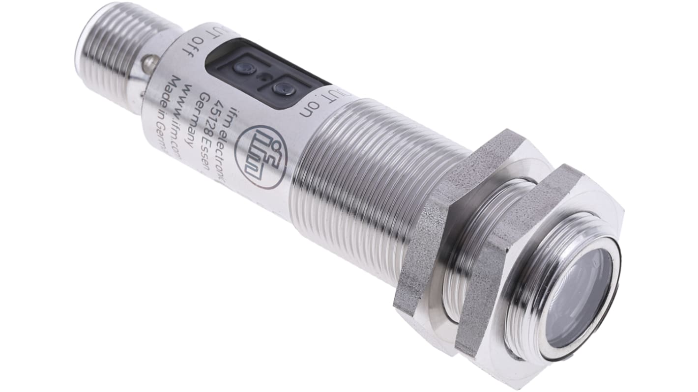 Rs-Online Sensore fotoelettrico Cilindrico ifm electronic a fascio diretto rilevamento 25 m uscita PNP
