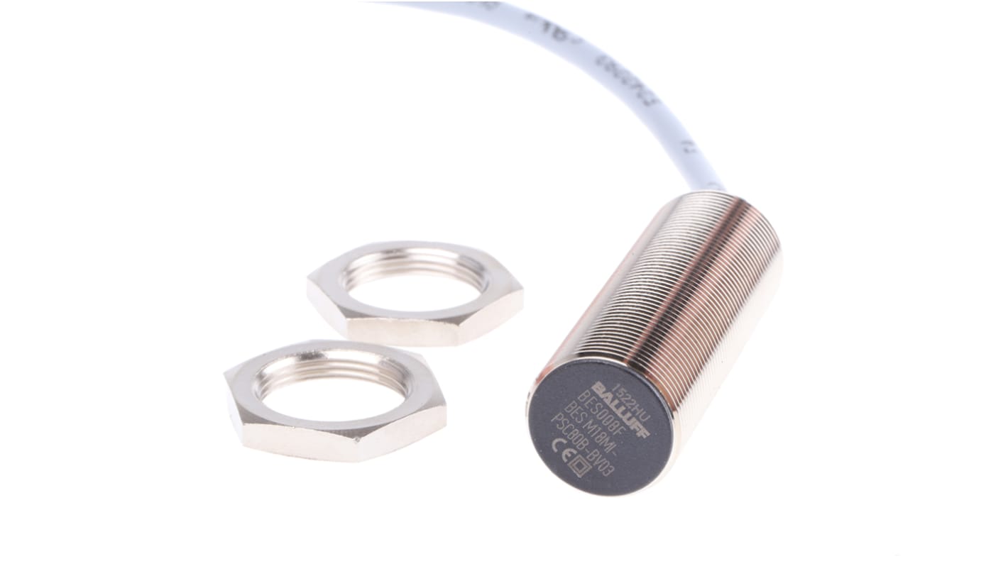 Rs-Online Sensore di prossimità Cilindro filettato BALLUFF M18 rilevamento 8 mm 12 → 30 V c.c