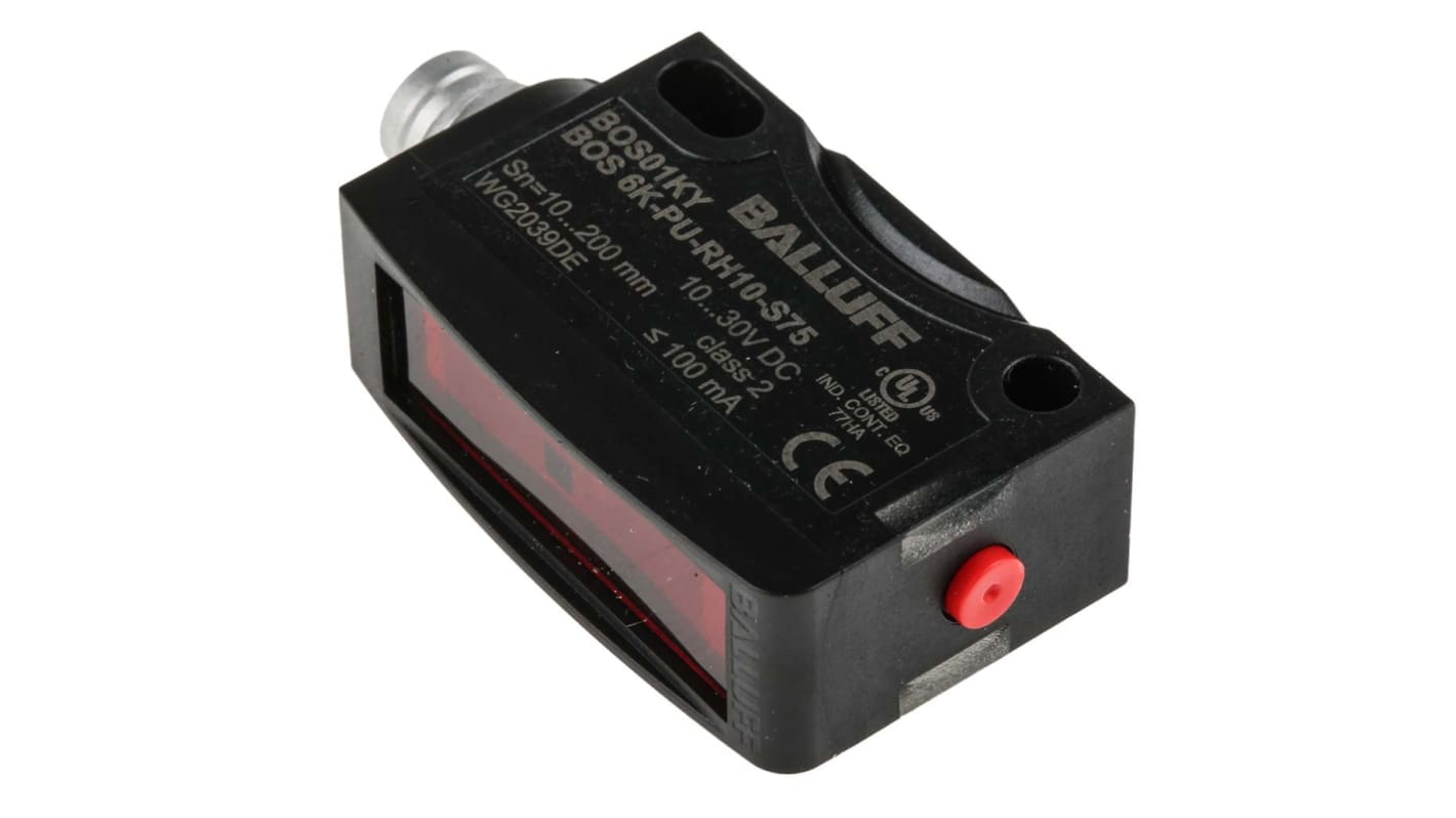 Rs-Online Sensore fotoelettrico Rettangolare BALLUFF a diffusione rilevamento 1 mm → 200 mm uscita PNP