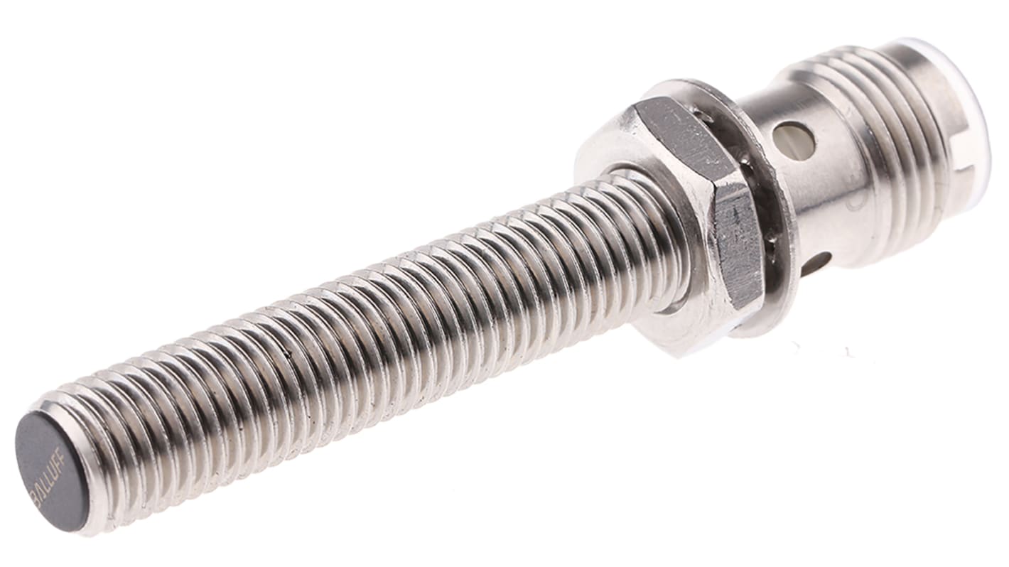 Rs-Online Sensore di prossimità Cilindro filettato BALLUFF M8 rilevamento 2 mm 10 → 30 V c.c