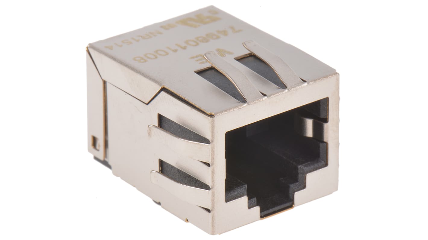 Wurth Elektronik LAN-Ethernet-Transformator SMD 1 Ports -1dB, L. 13.6mm B. 16.26mm T. 21.95mm