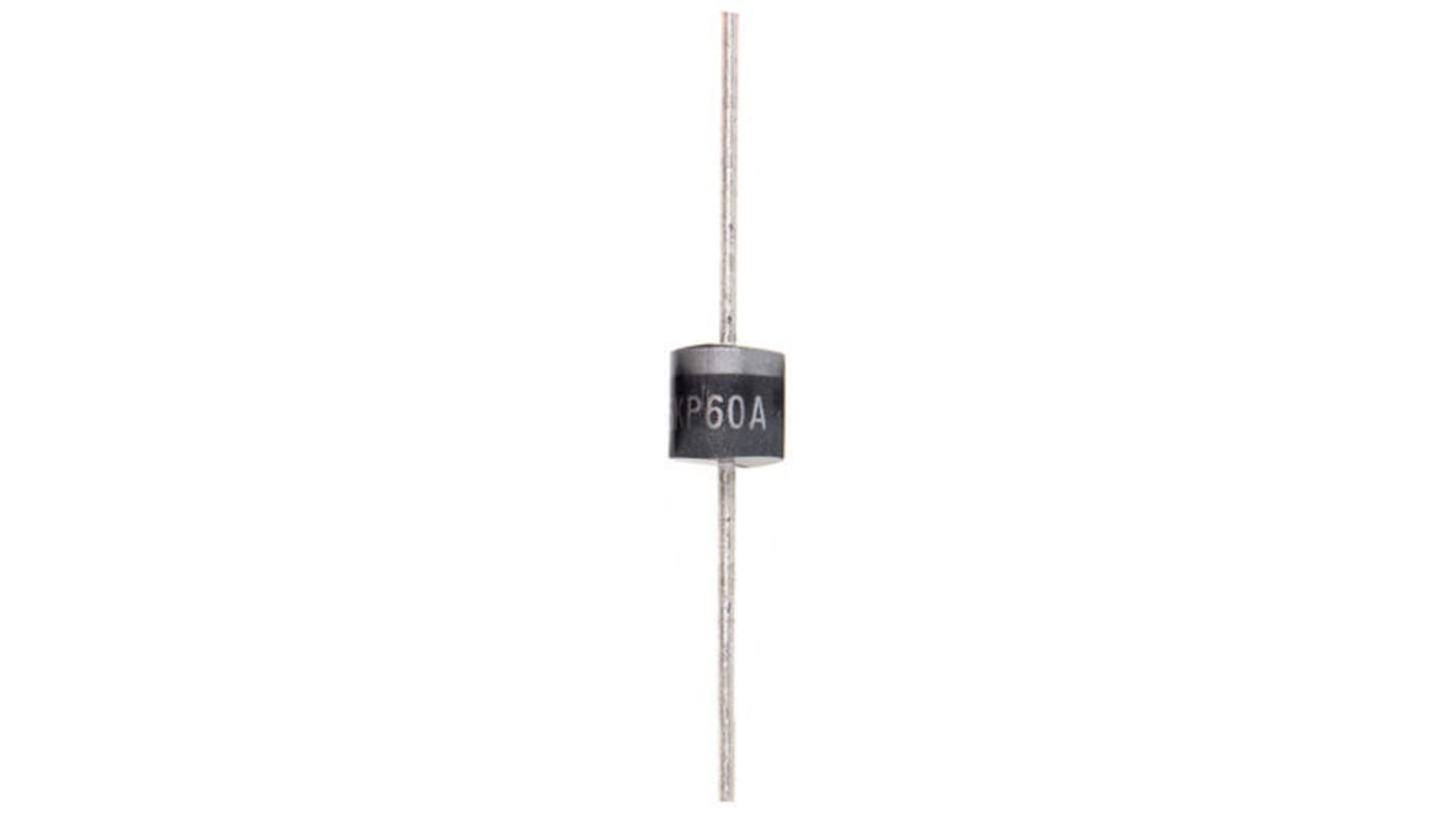 Vishay TVS-Diode Uni-Directional Einfach 97V 66.7V min., 2-Pin, THT 60V max P600