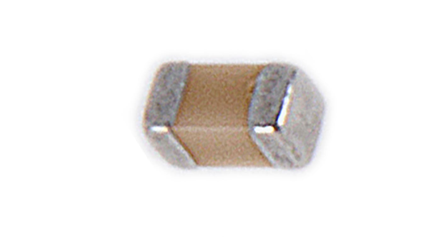 Murata C0G贴片MLCC, 1.3pF, 0402 (1005M), 50V 直流, ±0.25pF容差, 最高+125°C, 1 x 0.5 x 0.5mm, GJM系列