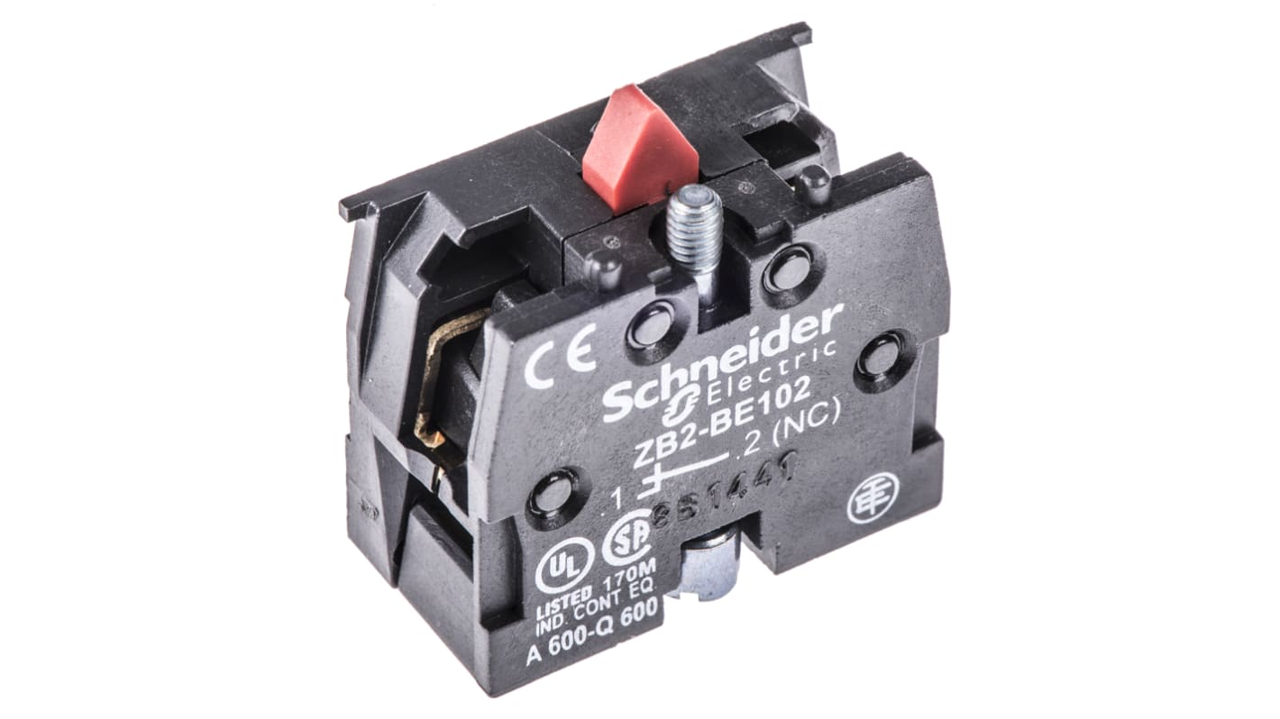 Schneider Electric XB2 Series Contact Block, 600V, 1NC