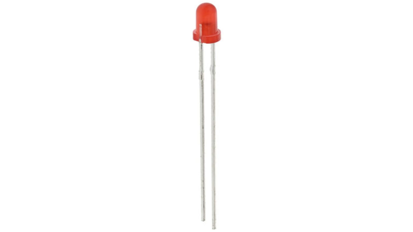 LED Wurth Elektronik WL-TMRC, Rojo, 640 nm, Vf= 2,6 V, 60°, mont. pasante, encapsulado 3 mm (T-1)