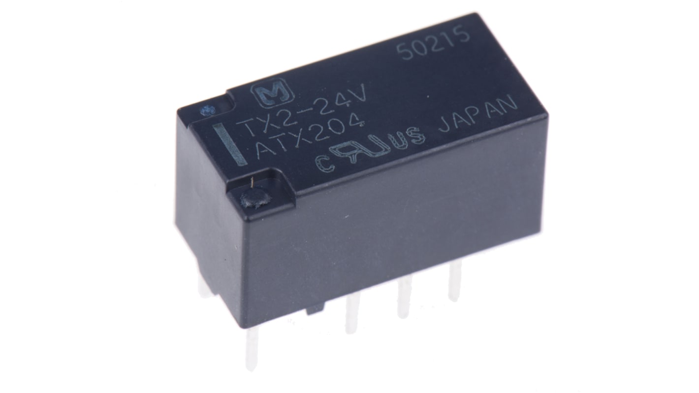Panasonic シグナルリレー, 24V dc, DPDT, 表面実装, TX2-24V | RS Panasonic シグナルリレー, 24V dc, DPDT, 表面実装, TX2-24V | RS