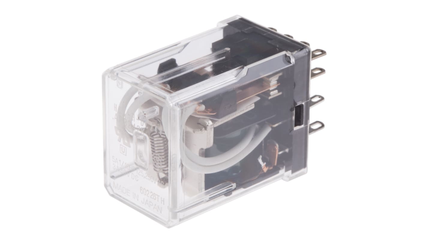 Panasonic Panel Mount Non-Latching Relay, 24V dc Coil, 5A Switching Current, 4PDT