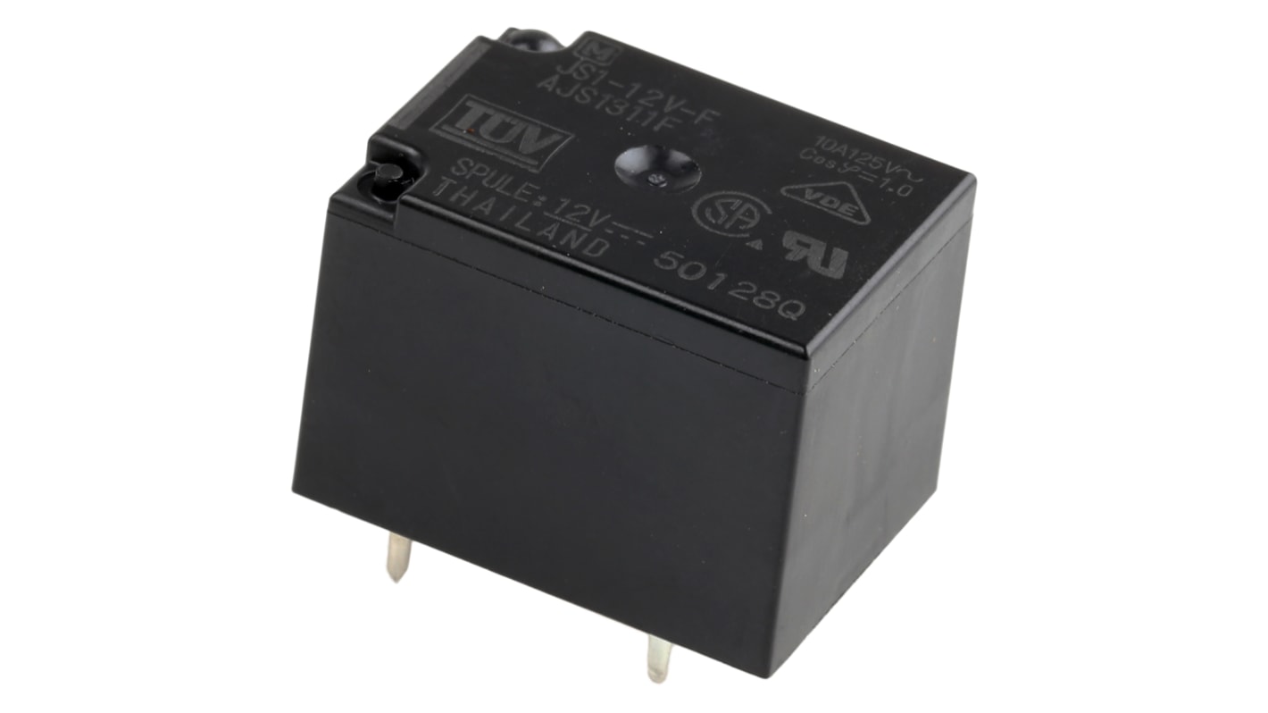 Panasonic PCB Mount Power Relay, 12V dc Coil, 5A Switching Current, SPDT