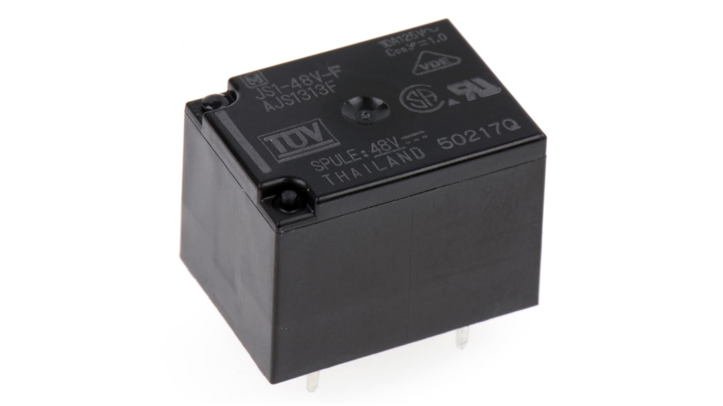 Panasonic PCB Mount Non-Latching Relay, 48V dc Coil, 5A Switching Current, SPDT