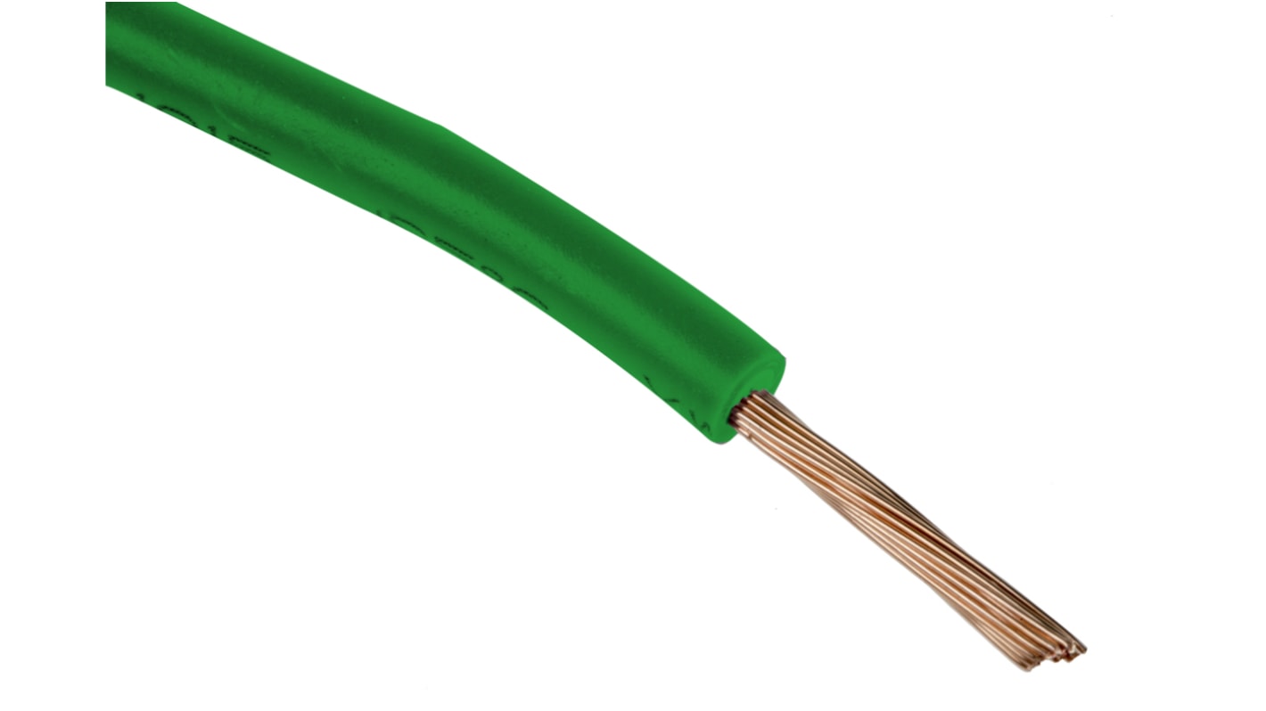 Cavo di collegamento apparecchiature RS PRO, 0.75mm², 20AWG, , 1 kV c.c., 600 V c.a., 100m, Verde, UL1015