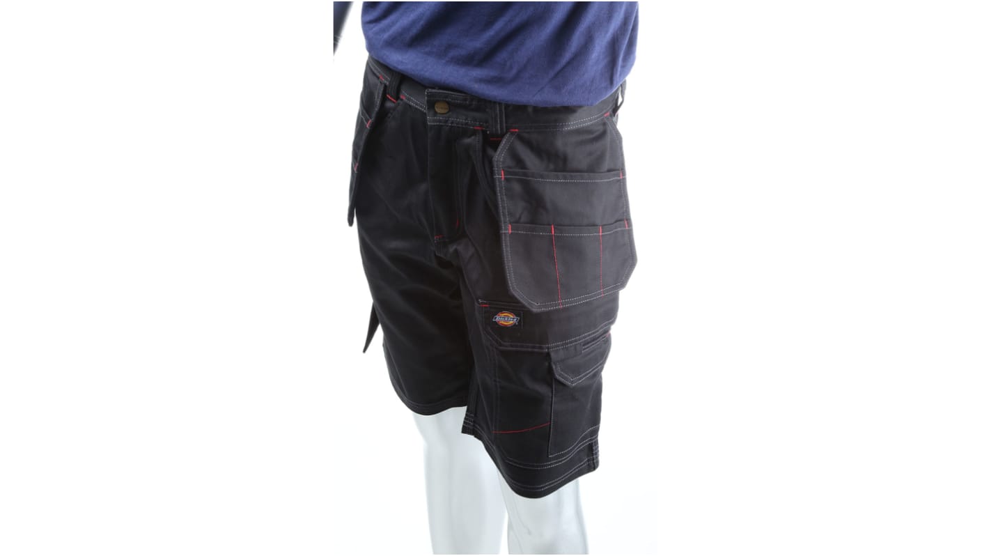 Dickies Redhawk Black Cotton, Polyester Work shorts, 32in