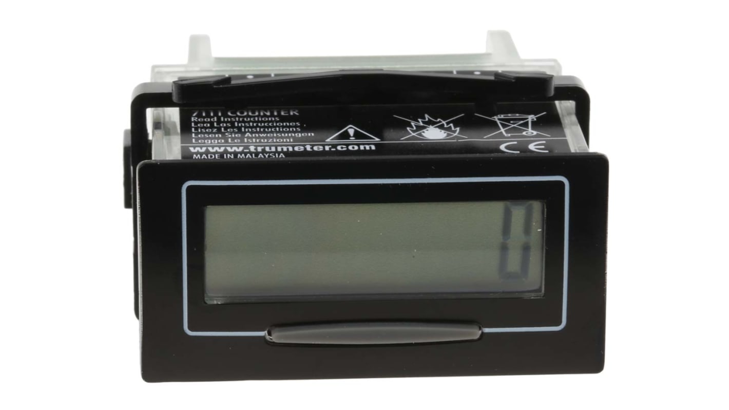 Rs-Online Contatore Trumeter Impulsi 10kHz display LCD 8 cifre Batteria da 3 6 V