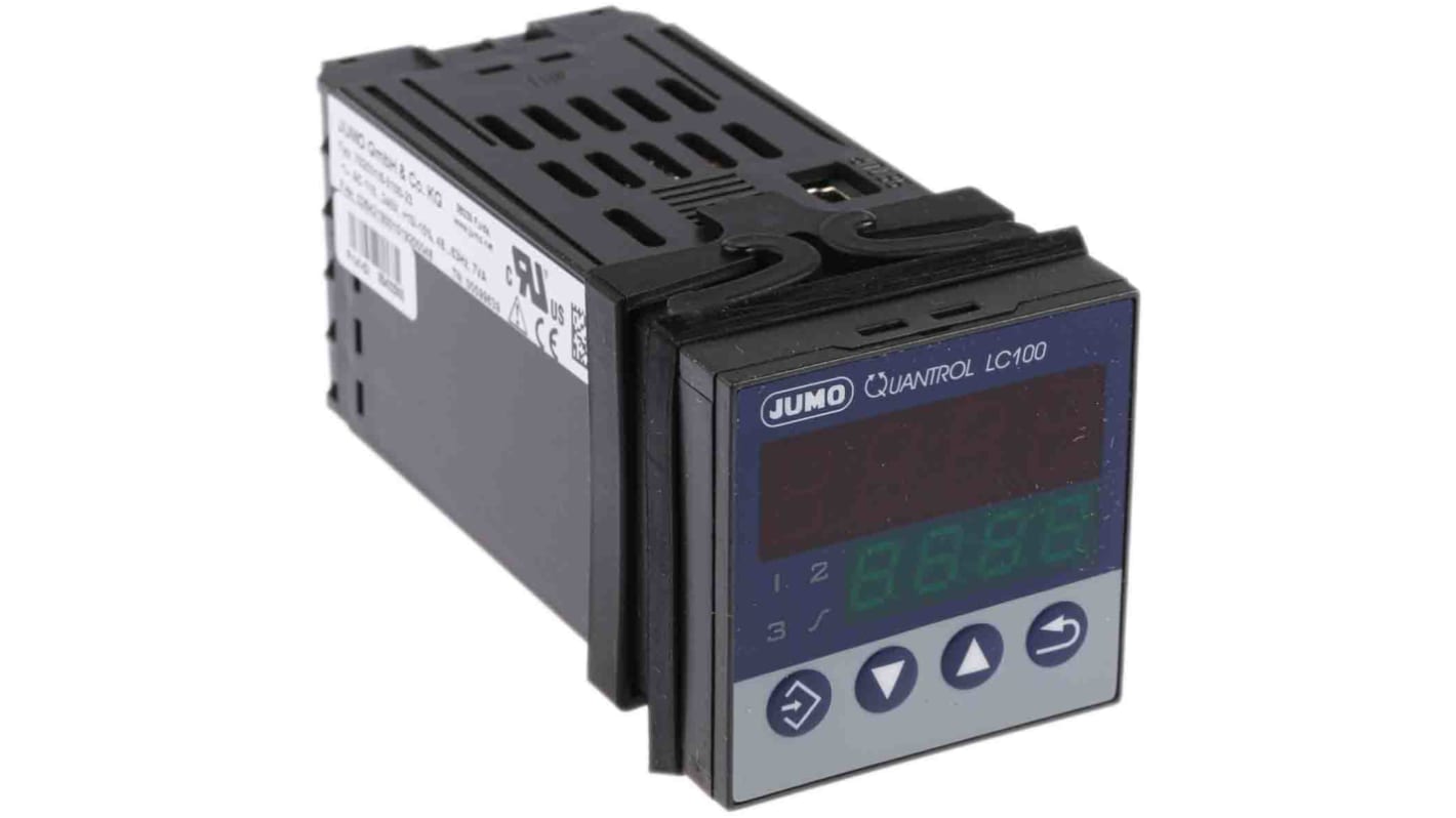 Jumo QUANTROL PID Temperature Controller, 48 x 48mm 1 (Analogue), 1 Binary Input, 2 Output Analogue, Relay, 110