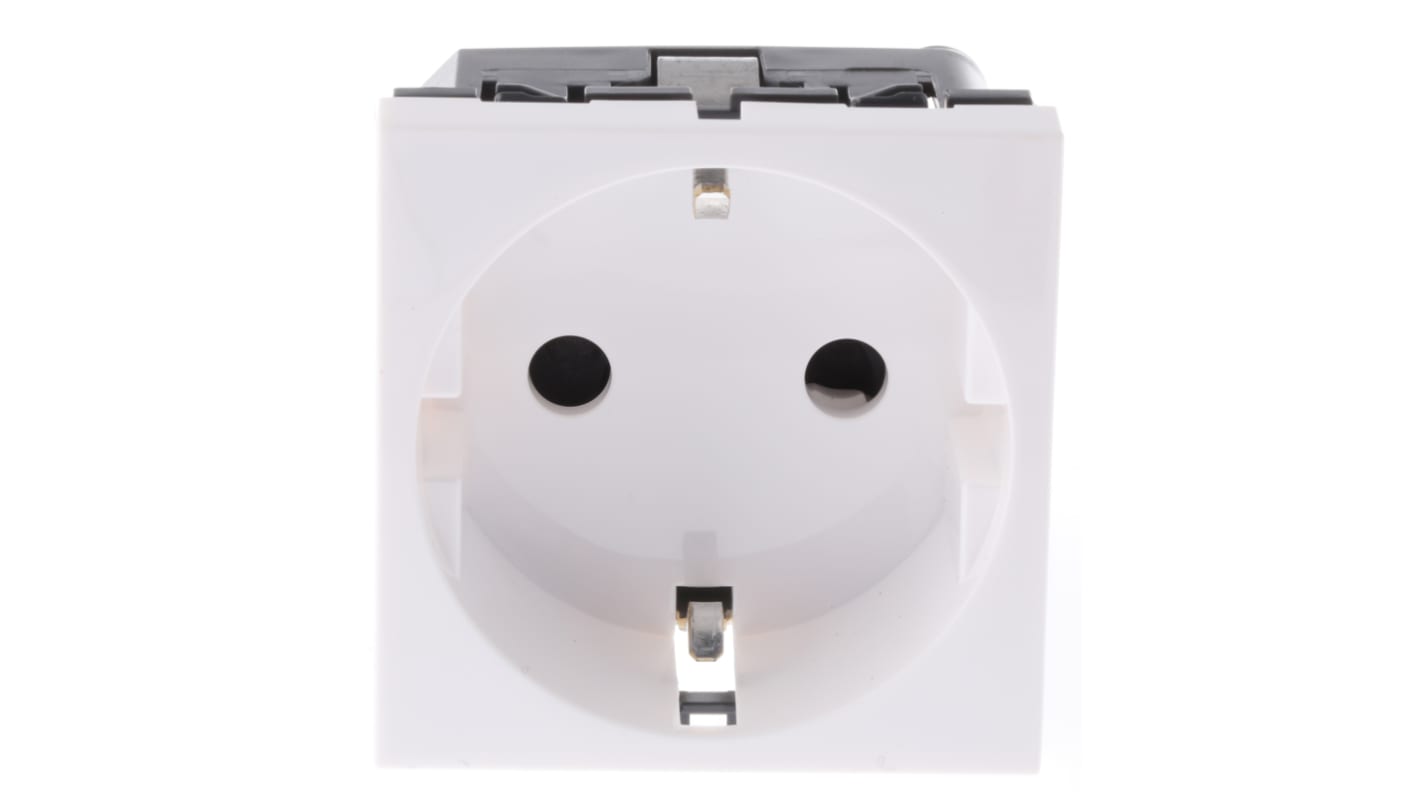 Legrand White 1 Gang Plug Socket, 16A, Type F - German Schuko, Indoor Use