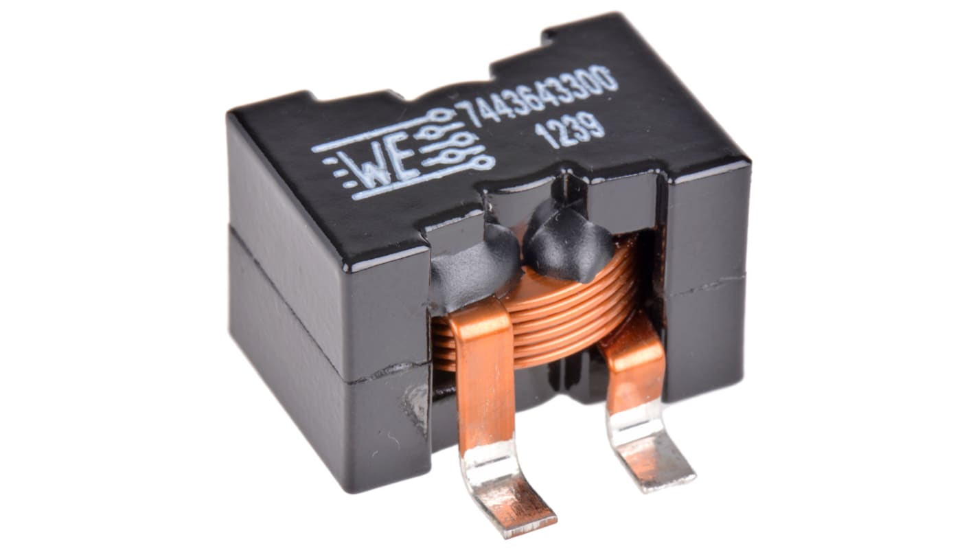 Inductor de montaje en superficie bobinado Wurth, 33 μH, ±15%, núcleo de MnZn, apantallado 2818, SRF:7MHZ, 30A Idc,