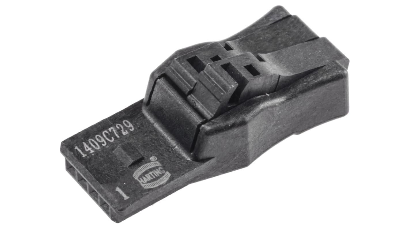 HARTING 1.27mm Pitch 4 Way Horizontal Pluggable Terminal Block, Plug, Cable Mount, Screw Termination