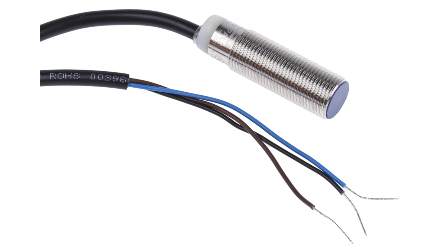 Telemecanique Sensors Inductive Barrel-Style Proximity Sensor, M12 x 1, 2 mm Detection, PNP Output, 12 → 24 V