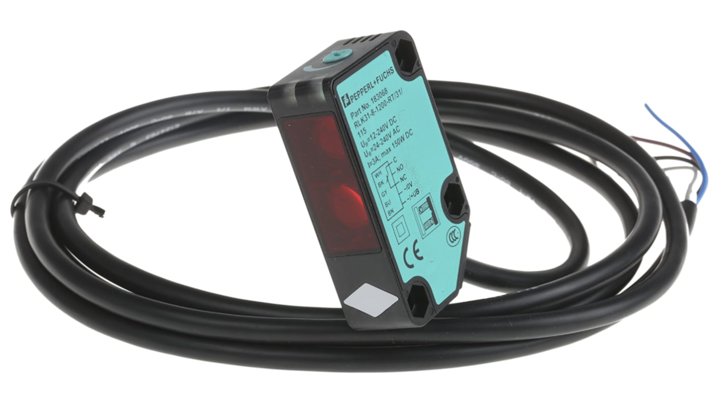 Rs-Online Sensore fotoelettrico Rettangolare Pepperl + Fuchs a diffusione rilevamento 1 2 m uscita PREMERE/TIRARE