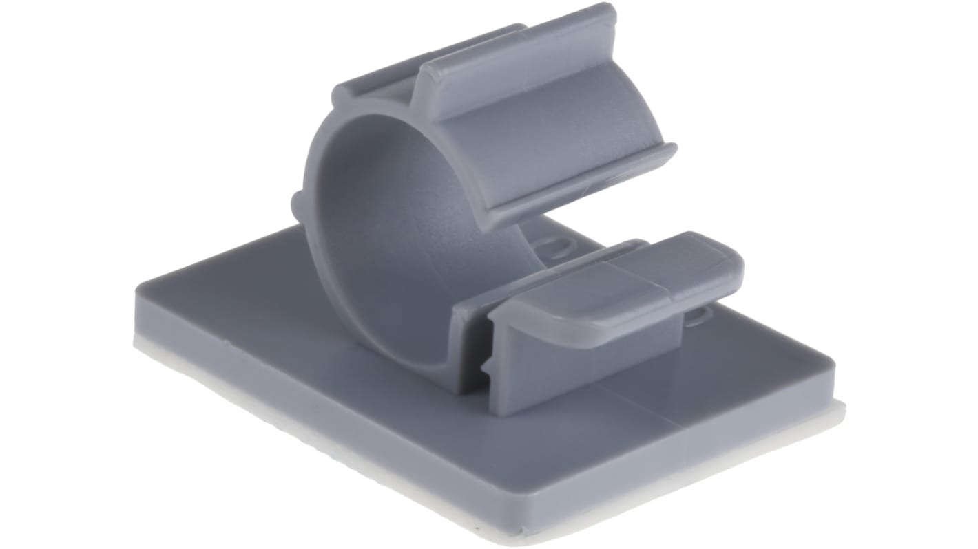 Serracavo RS PRO in Nylon 66, Ø fascio 10mm max, 30 x 24.5mm, col. Grigio, Autoadesivo