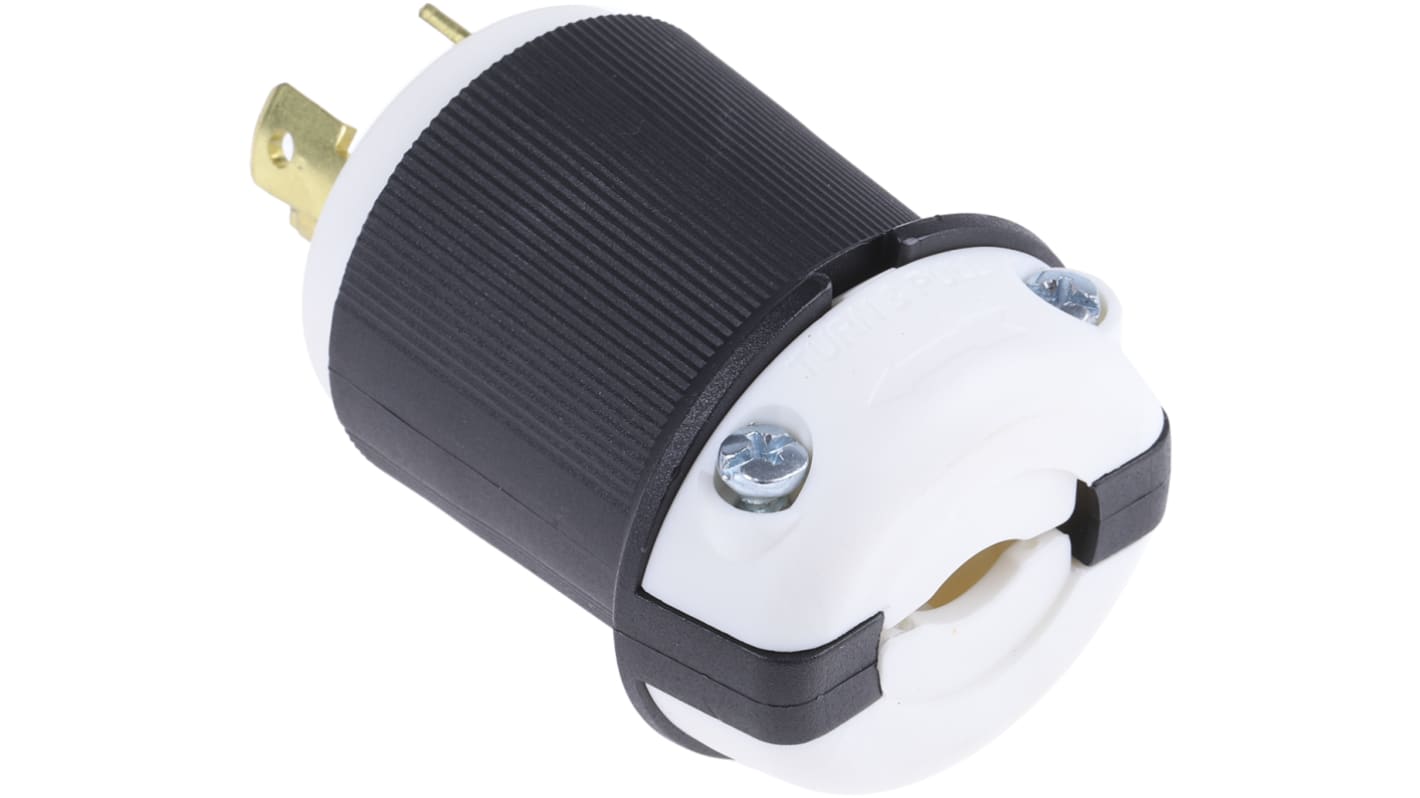 RS PRO 30A电源插头, 250 V, 电缆安装, NEMA L6 - 30P, 黑色